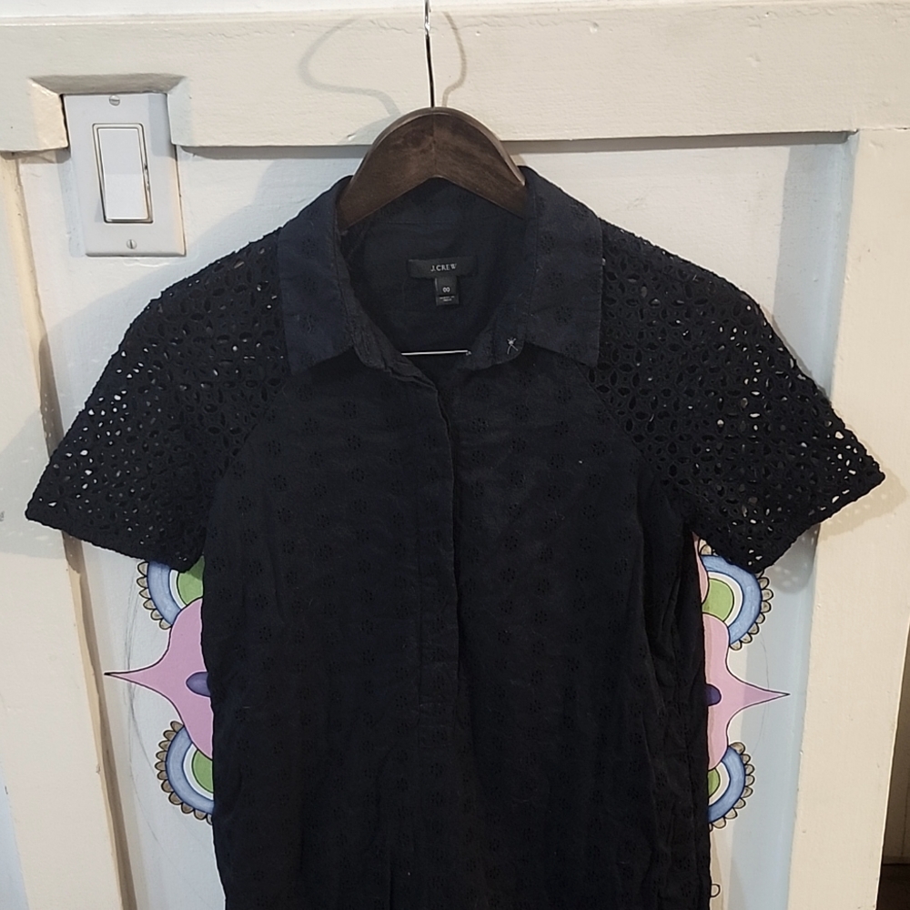 Navy lacy summer dress